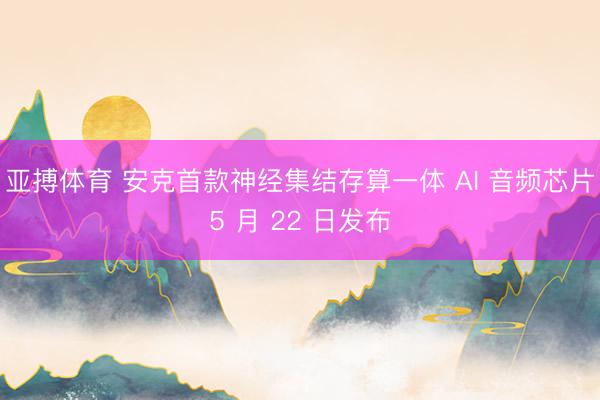 亚搏体育 安克首款神经集结存算一体 AI 音频芯片5 月 22 日发布