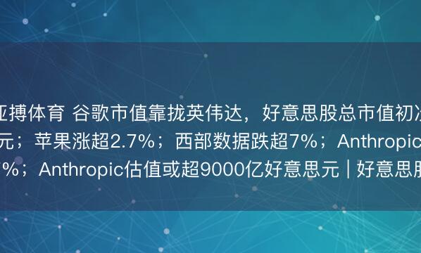 亚搏体育 谷歌市值靠拢英伟达，好意思股总市值初次松弛75万亿好意思元；苹果涨超2.7%；西部数据跌超7%；Anthropic估值或超9000亿好意思元 | 好意思股盘前