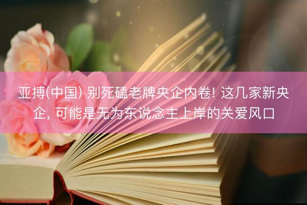 亚搏(中国) 别死磕老牌央企内卷! 这几家新央企， 可能是无为东说念主上岸的关爱风口