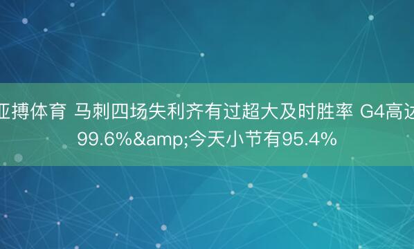 亚搏体育 马刺四场失利齐有过超大及时胜率 G4高达99.6%&今天小节有95.4%