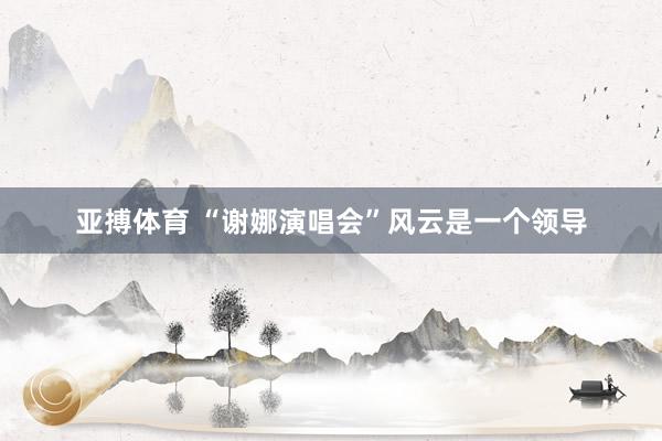 亚搏体育 “谢娜演唱会”风云是一个领导